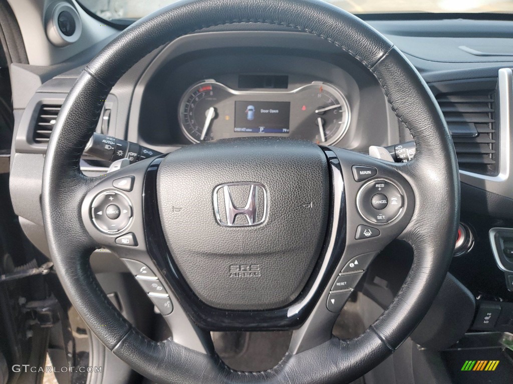 2016 Honda Pilot Touring AWD Black Steering Wheel Photo #141798440