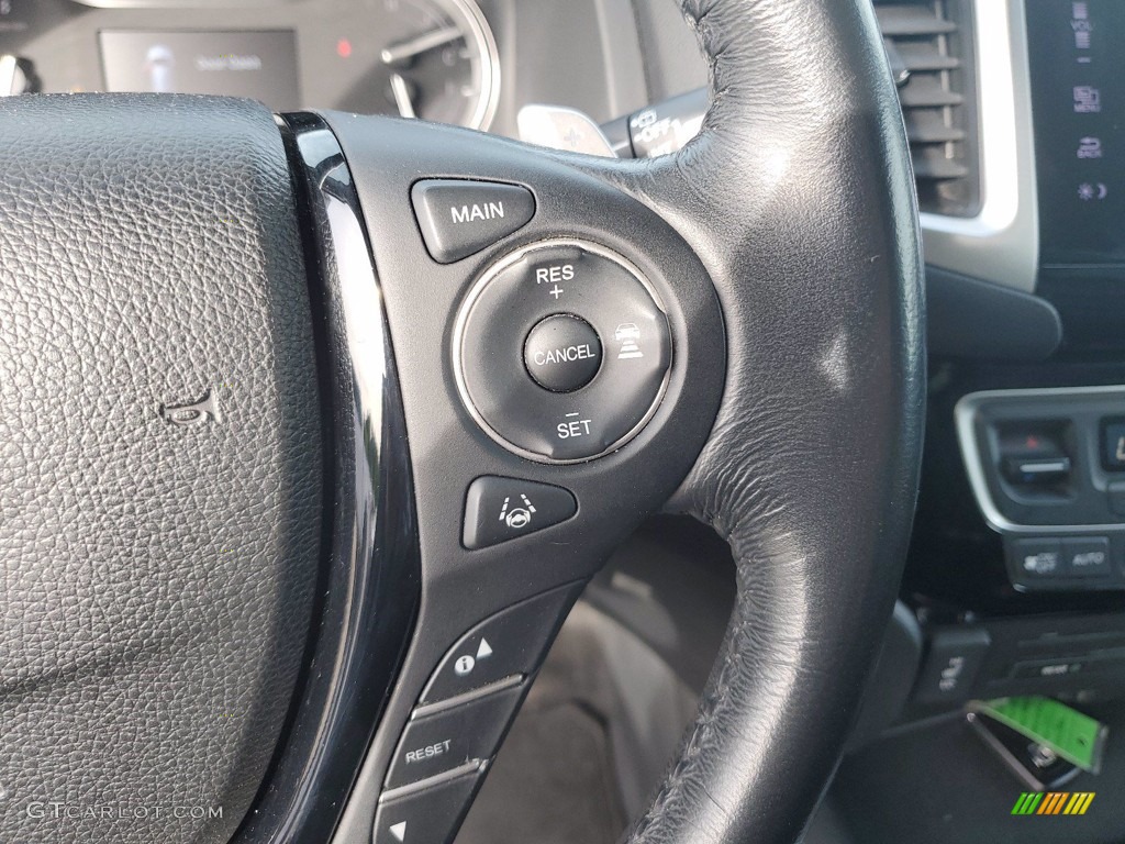 2016 Honda Pilot Touring AWD Black Steering Wheel Photo #141798494