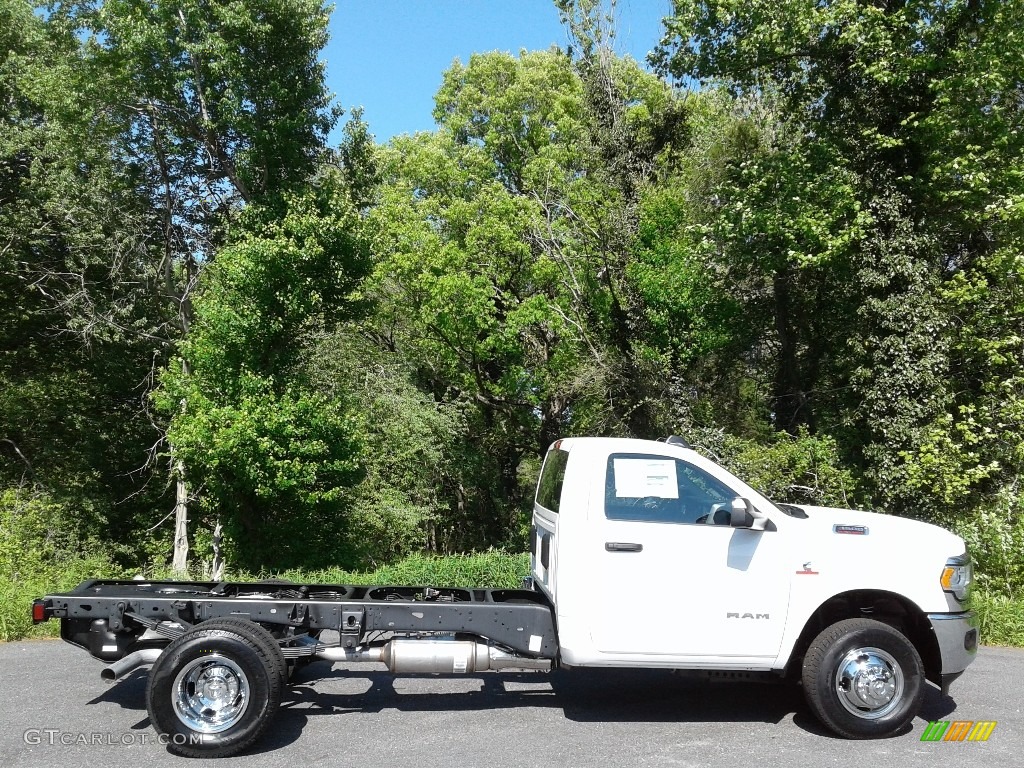 Bright White 2021 Ram 3500 Tradesman Regular Cab Chassis Exterior Photo #141798746