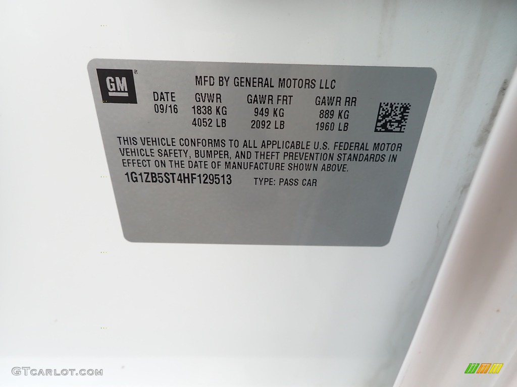 2017 Malibu LS - Summit White / Dark Atmosphere/Medium Ash Gray photo #15