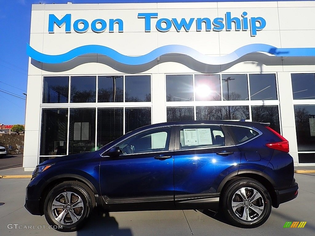 2018 CR-V LX AWD - Obsidian Blue Pearl / Gray photo #1