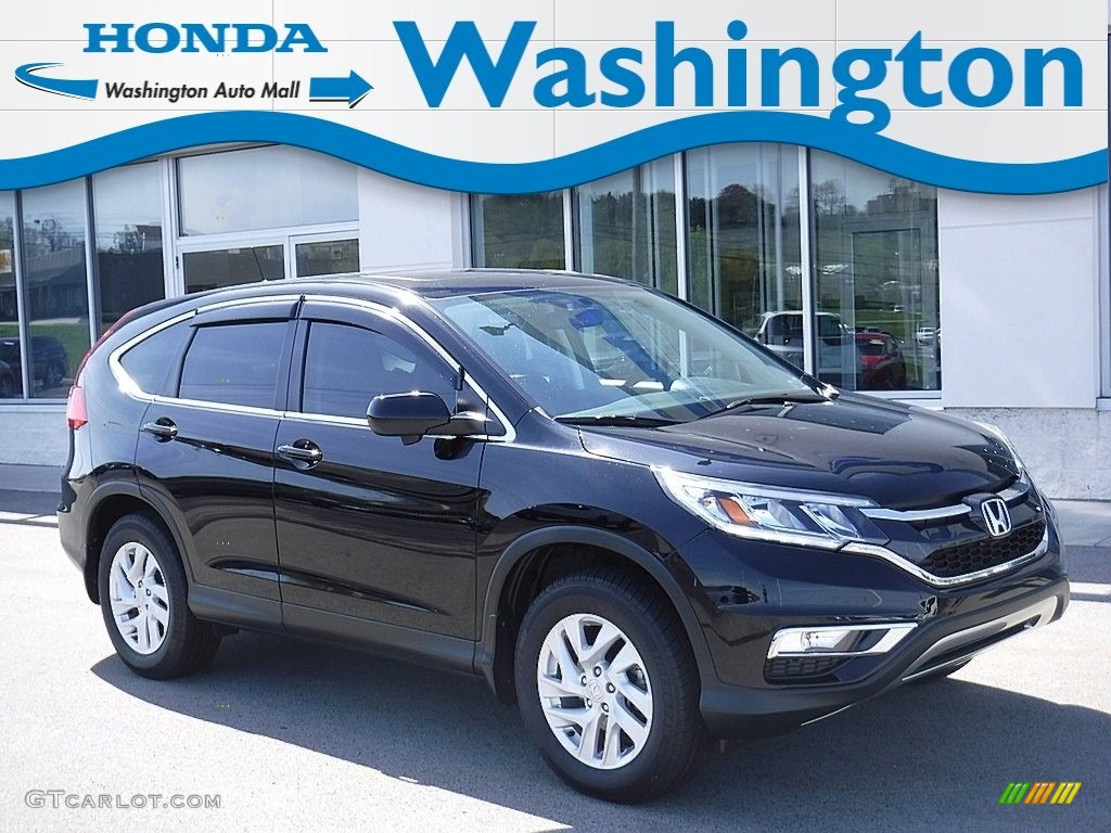 2016 CR-V EX AWD - Crystal Black Pearl / Black photo #1