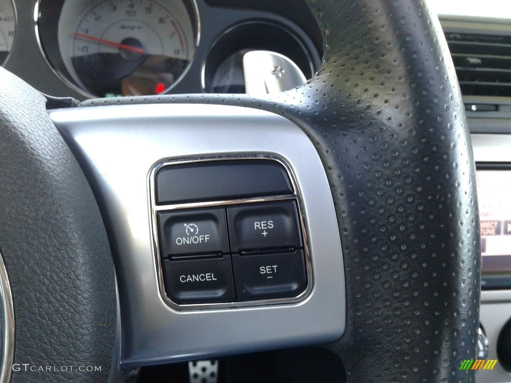 2014 Dodge Challenger SRT8 392 Dark Slate Gray Steering Wheel Photo #141804178