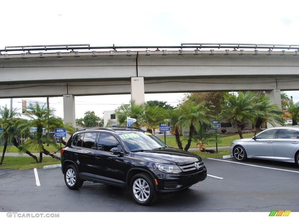 2018 Tiguan Limited 2.0T - Deep Black Pearl / Charcoal Black photo #1
