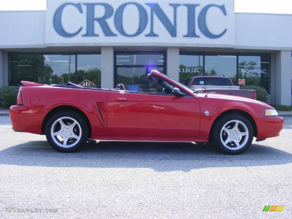 1999 Mustang GT Convertible - Rio Red / Dark Charcoal photo #1