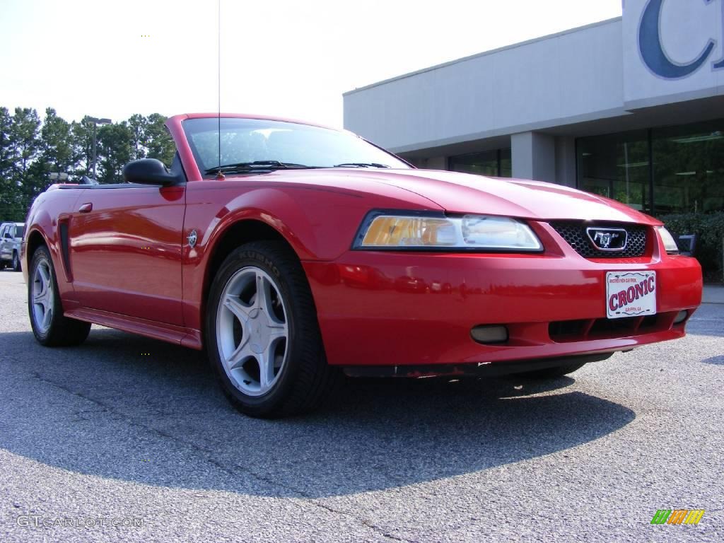 1999 Mustang GT Convertible - Rio Red / Dark Charcoal photo #2