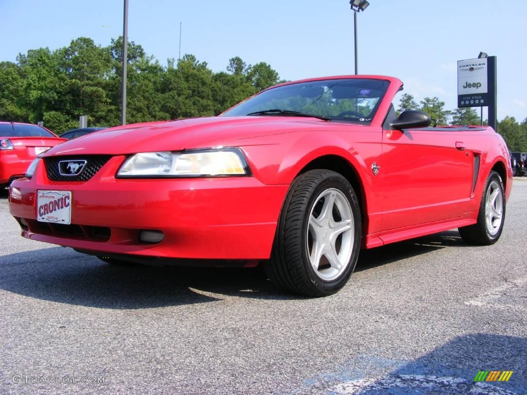 1999 Mustang GT Convertible - Rio Red / Dark Charcoal photo #4