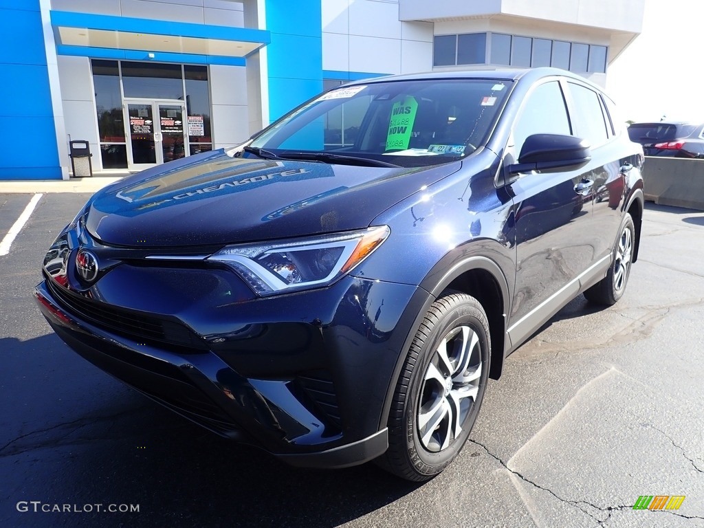 2018 RAV4 LE AWD - Galactic Aqua Mica / Black photo #2