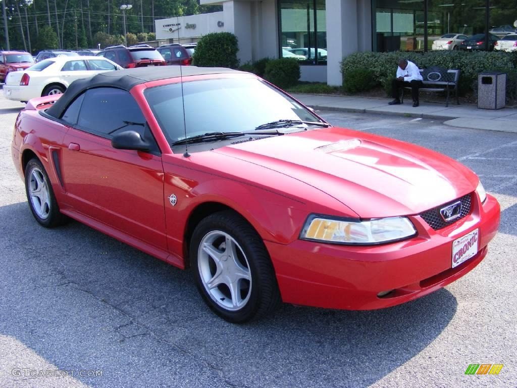 1999 Mustang GT Convertible - Rio Red / Dark Charcoal photo #22