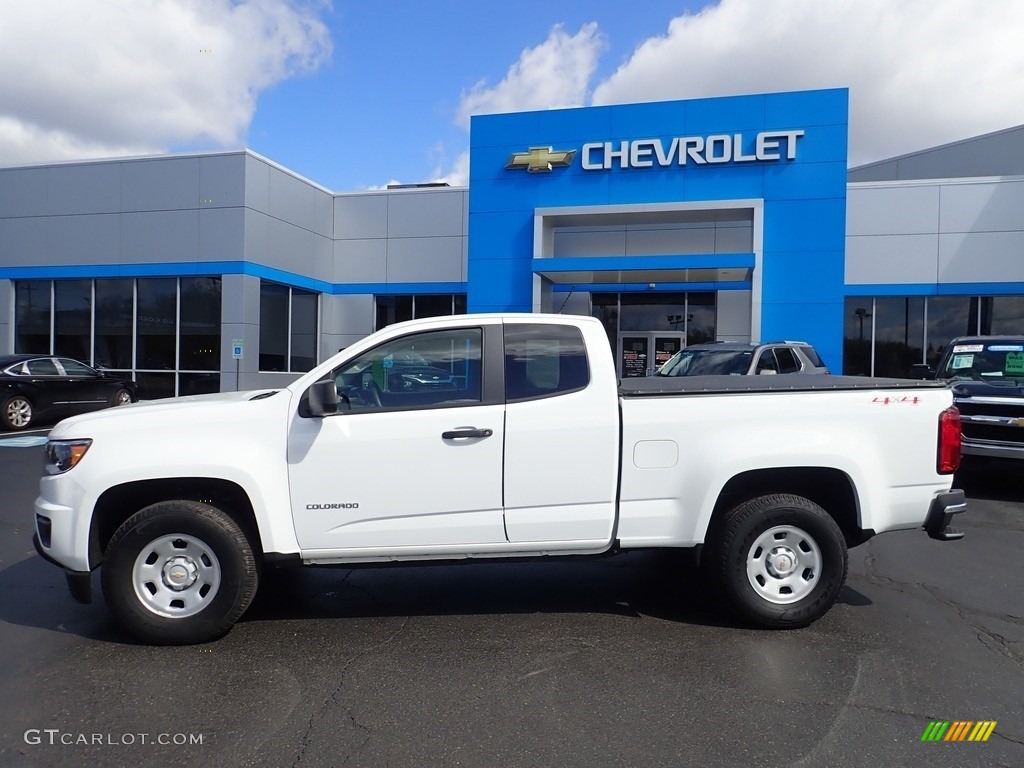 Summit White 2019 Chevrolet Colorado WT Extended Cab 4x4 Exterior Photo #141811075