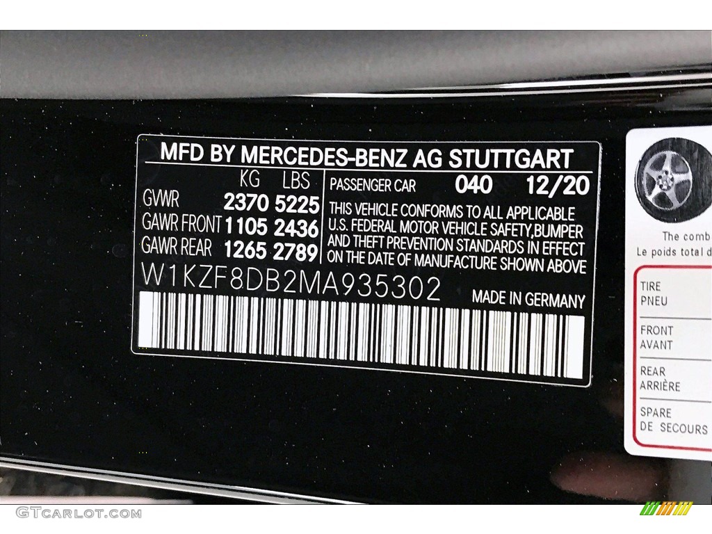 2021 E Color Code 040 for Black Photo #141811654