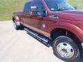 2011 Vermillion Red Ford F350 Super Duty Lariat Crew Cab 4x4 Dually  photo #4