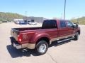 2011 Vermillion Red Ford F350 Super Duty Lariat Crew Cab 4x4 Dually  photo #16