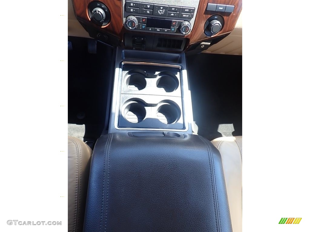 2011 F350 Super Duty Lariat Crew Cab 4x4 Dually - Vermillion Red / Adobe photo #34