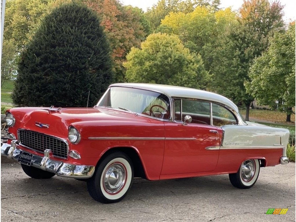 1955 Bel Air 2 Door Hard Top - Gypsy Red / Red/White photo #1