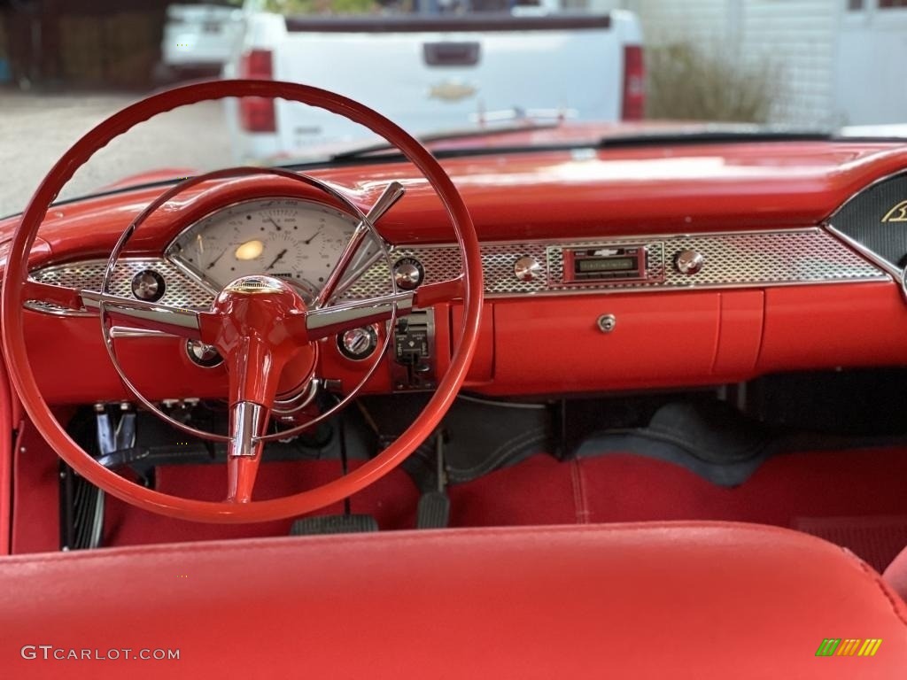 1955 Bel Air 2 Door Hard Top - Gypsy Red / Red/White photo #3