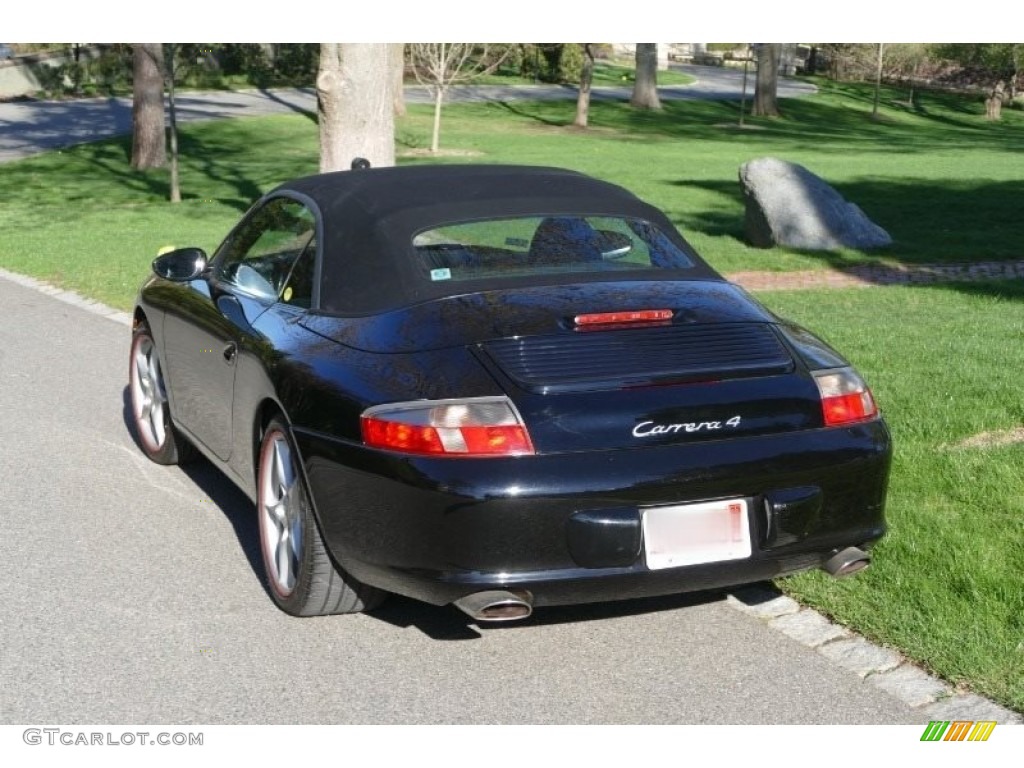 2003 911 Carrera 4 Cabriolet - Basalt Black Metallic / Black photo #13