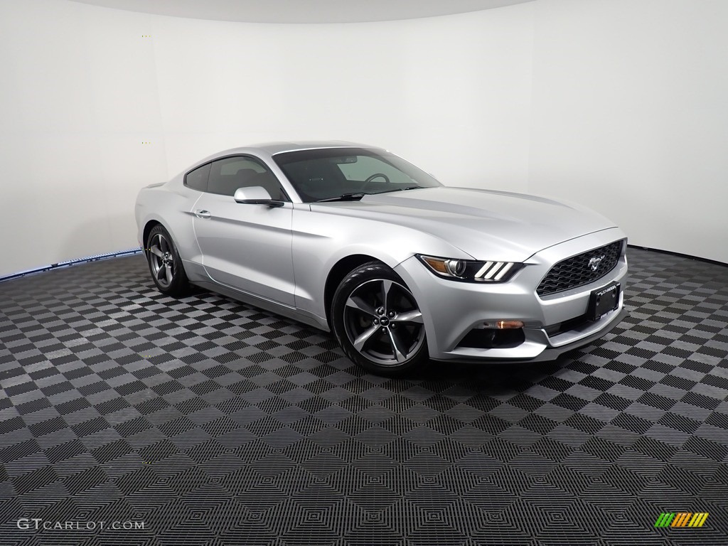 2015 Mustang V6 Coupe - Ingot Silver Metallic / Ebony photo #3