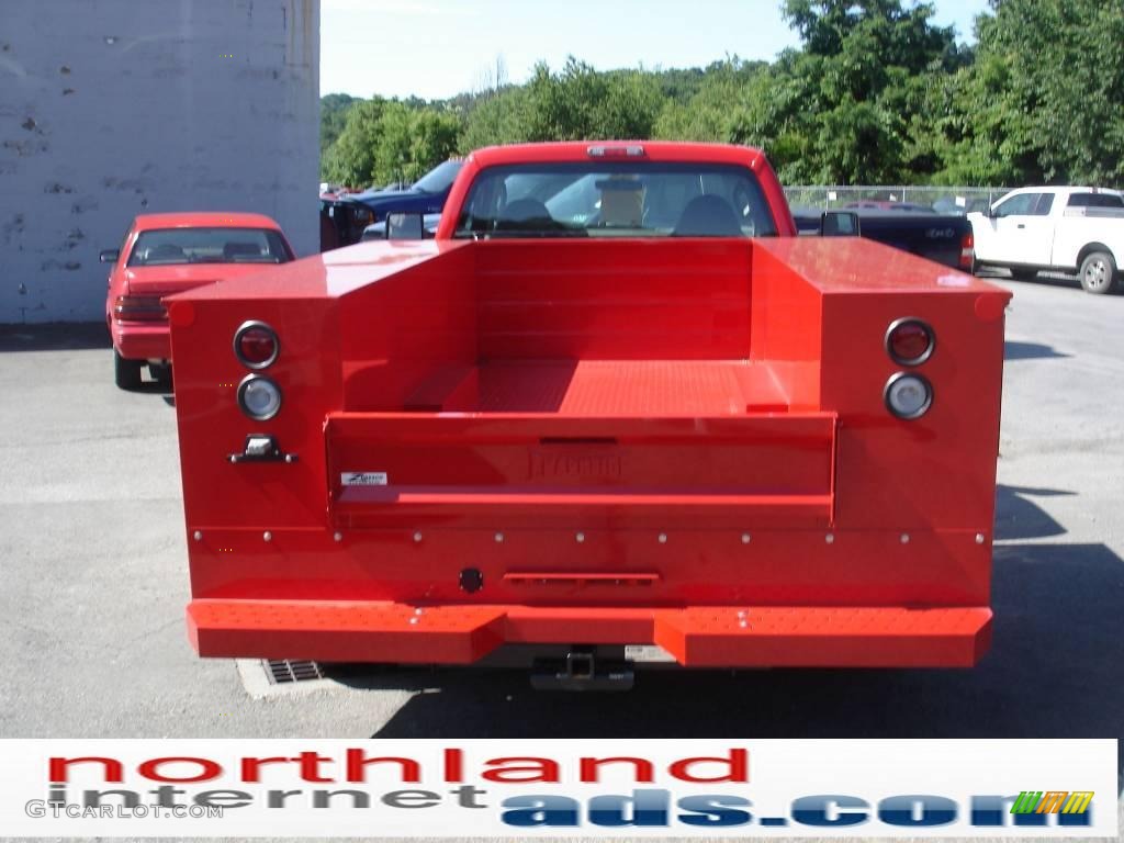 2009 F450 Super Duty XL Regular Cab 4x4 Chassis Commercial - Red / Medium Stone photo #3