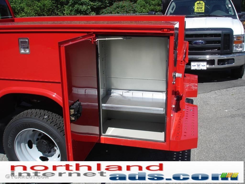 2009 F450 Super Duty XL Regular Cab 4x4 Chassis Commercial - Red / Medium Stone photo #16