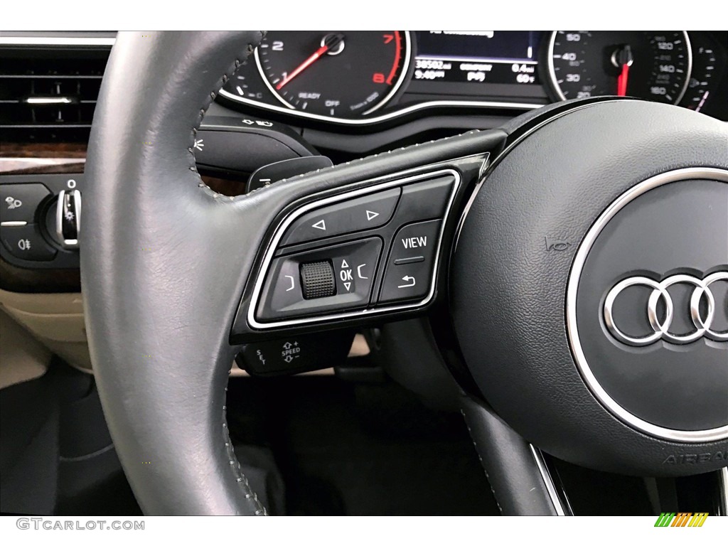 2017 Audi A4 2.0T Premium Atlas Beige Steering Wheel Photo #141818482
