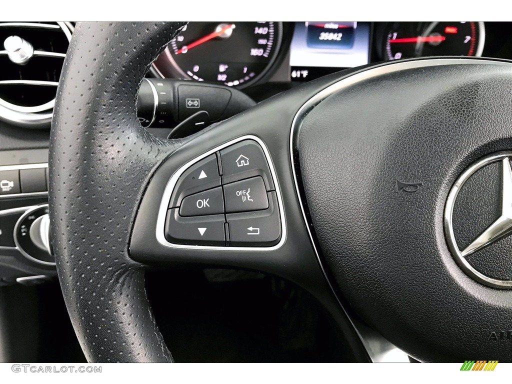 2018 Mercedes-Benz C 300 4Matic Sedan Crystal Grey/Black Steering Wheel Photo #141819442