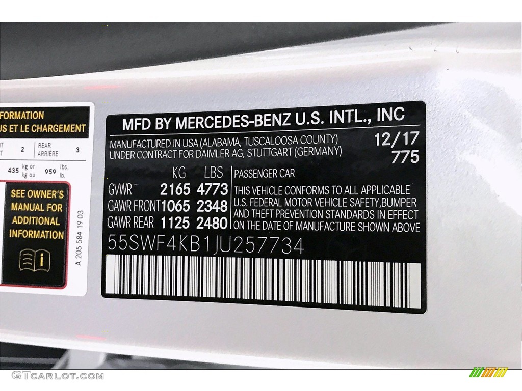 2018 C Color Code 775 for Iridium Silver Metallic Photo #141819478
