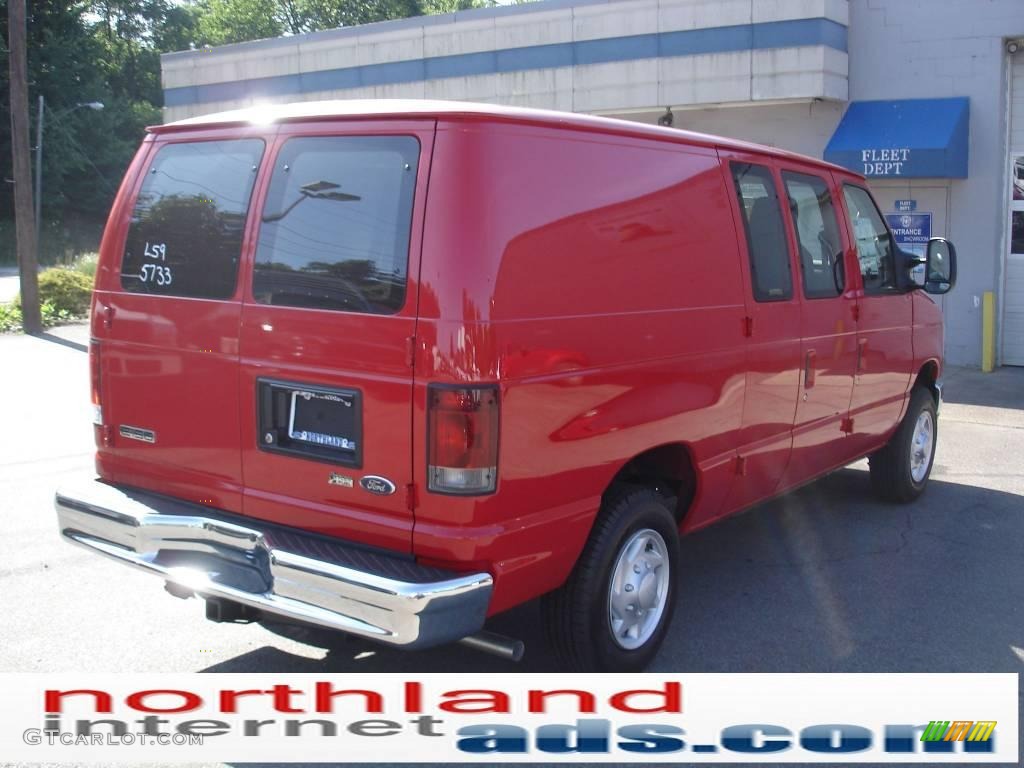 2009 E Series Van E150 Cargo - Red / Medium Flint photo #2
