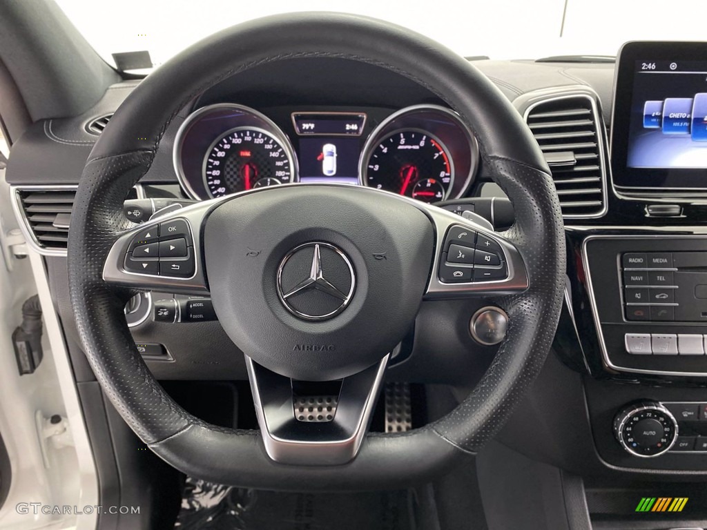 2019 Mercedes-Benz GLE 43 AMG 4Matic Coupe Premium Package Black Steering Wheel Photo #141822674