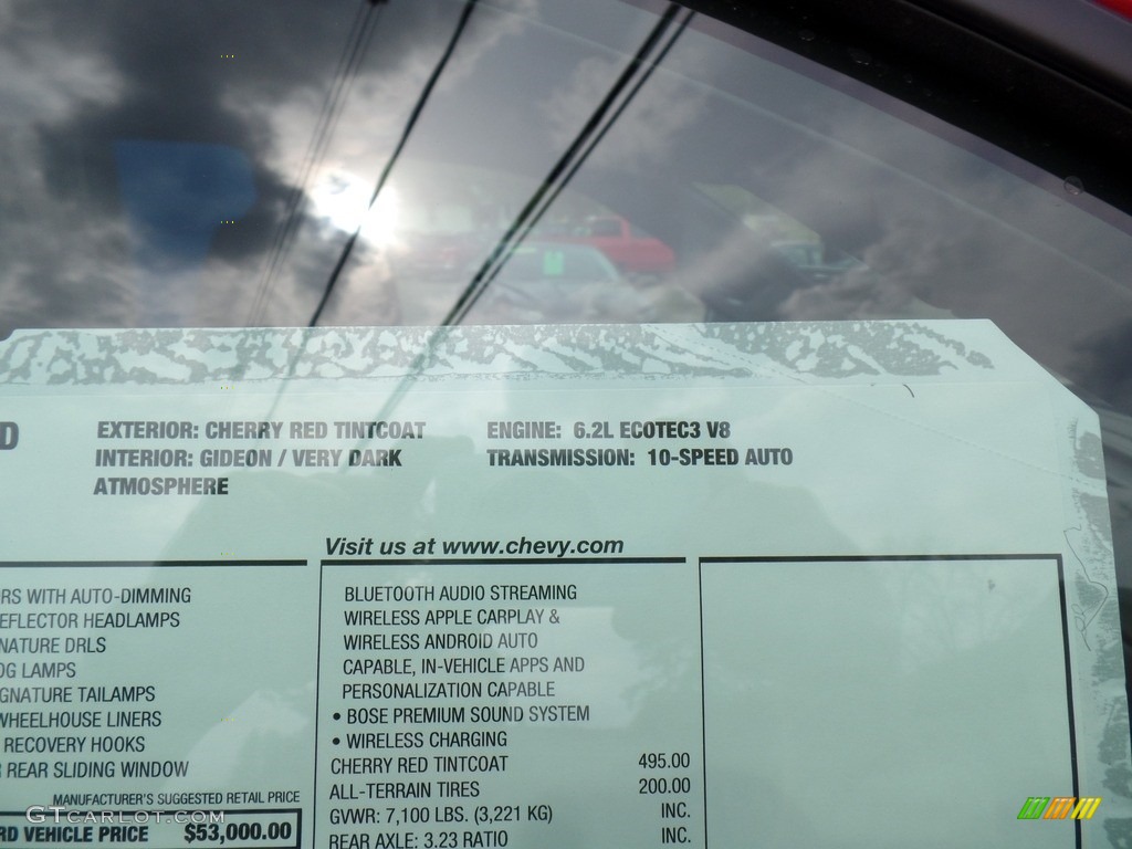 2021 Chevrolet Silverado 1500 LTZ Crew Cab 4x4 Window Sticker Photo #141824489