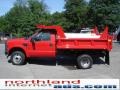 Red - F350 Super Duty XL Regular Cab 4x4 Chassis Dump Truck Photo No. 5