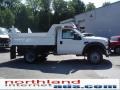 Oxford White 2009 Ford F550 Super Duty XL Regular Cab Chassis 4x4 Dump Truck