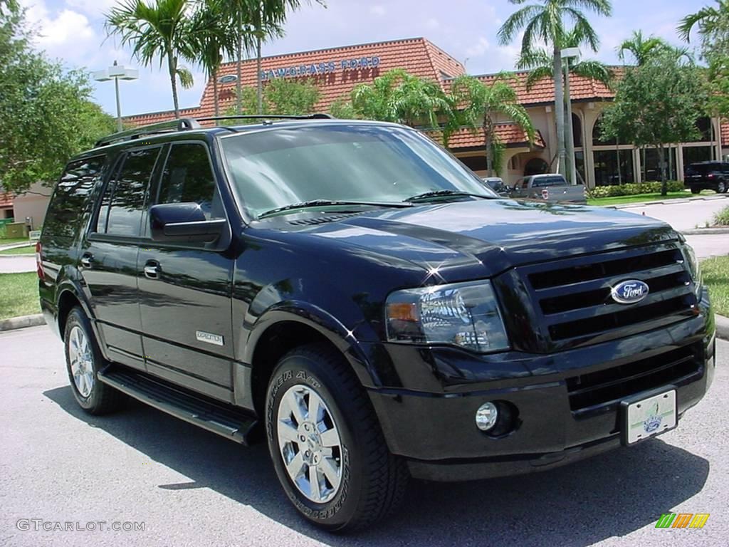 2007 Expedition Limited - Black / Charcoal Black/Caramel photo #1