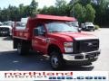 Red - F350 Super Duty XL Regular Cab 4x4 Chassis Dump Truck Photo No. 15