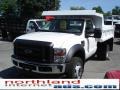Oxford White - F550 Super Duty XL Regular Cab Chassis 4x4 Dump Truck Photo No. 12