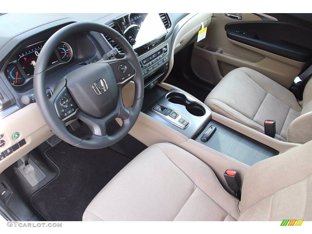 Beige Interior 2021 Honda Pilot EX Photo #141831337