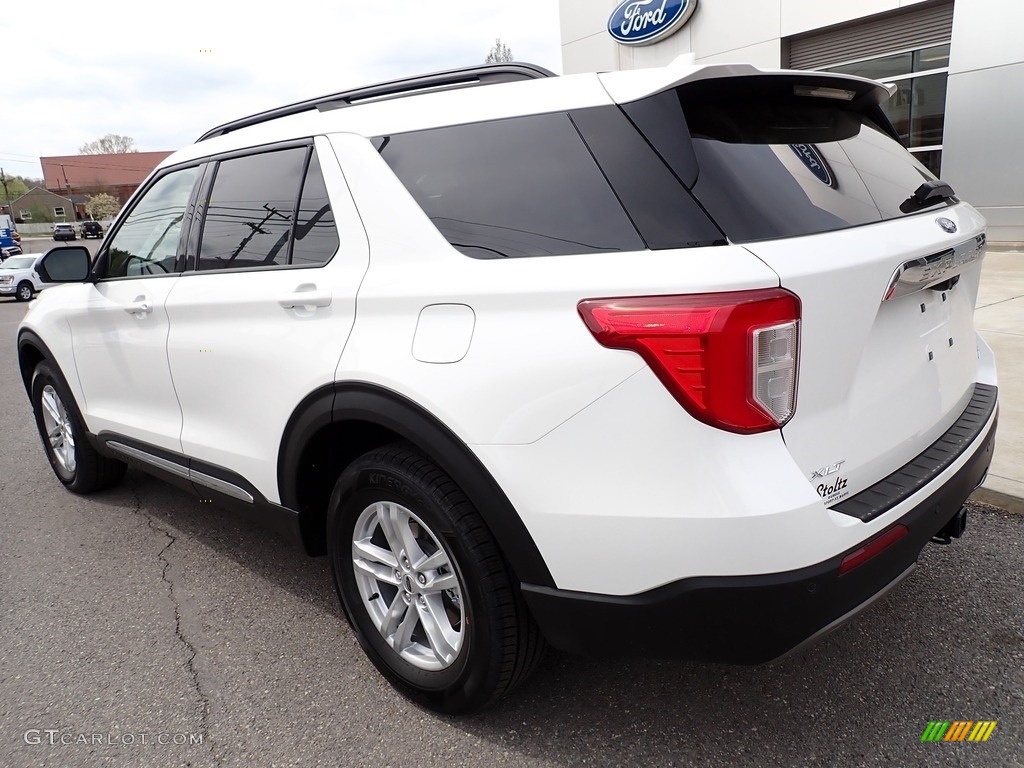 2021 Explorer XLT 4WD - Star White Metallic Tri-Coat / Ebony photo #3