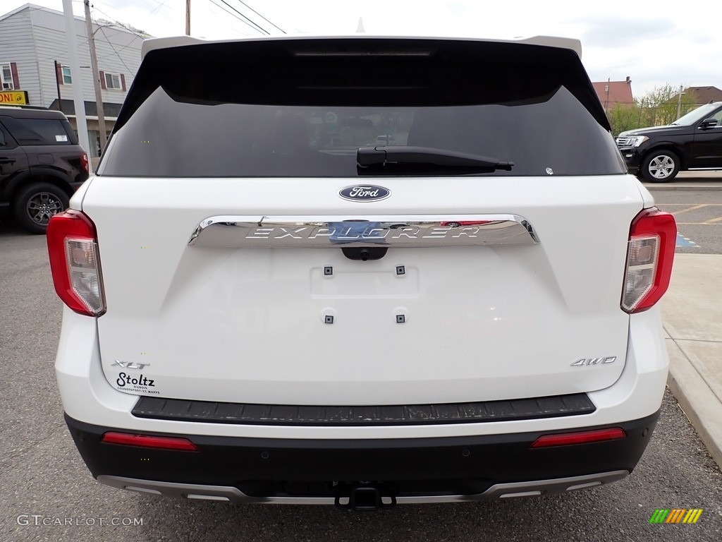 2021 Explorer XLT 4WD - Star White Metallic Tri-Coat / Ebony photo #4