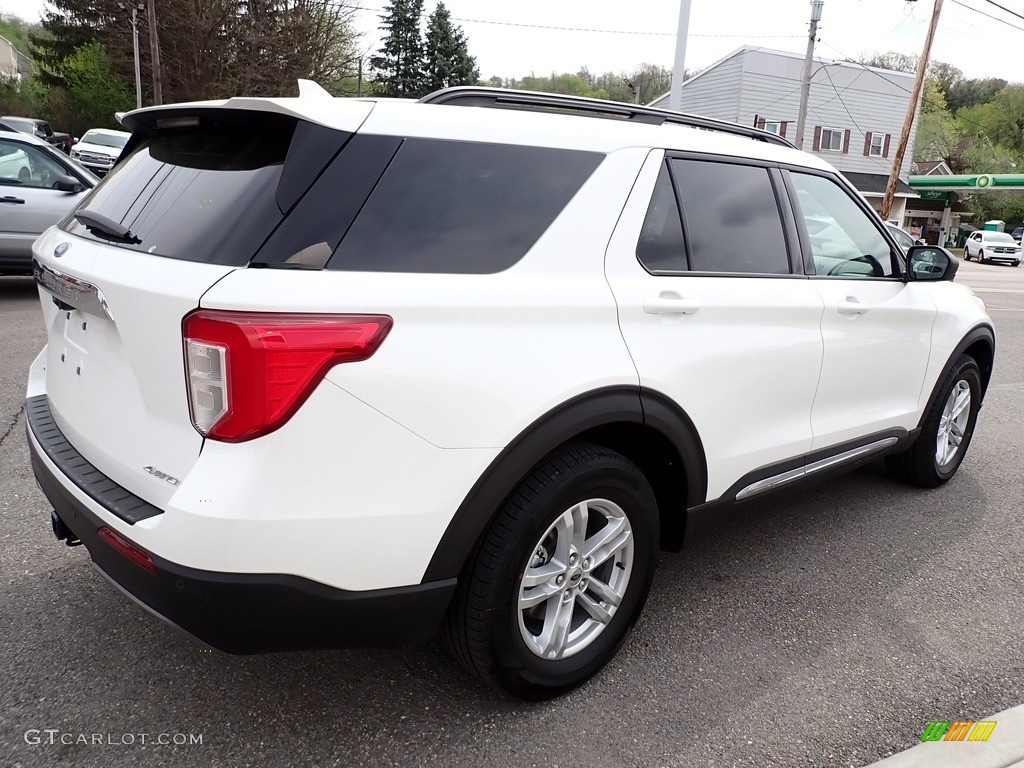 2021 Explorer XLT 4WD - Star White Metallic Tri-Coat / Ebony photo #6
