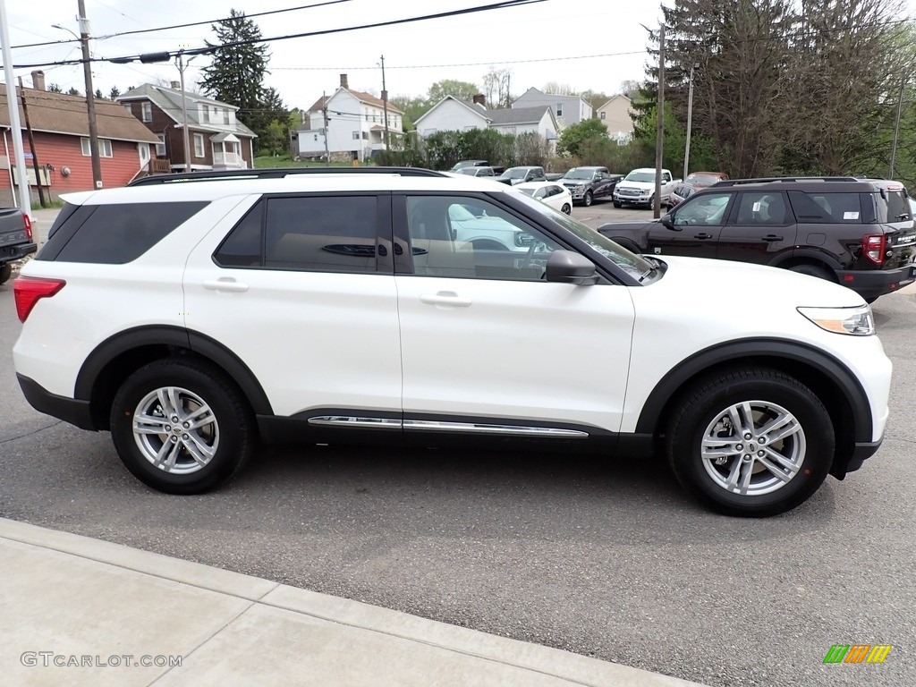 2021 Explorer XLT 4WD - Star White Metallic Tri-Coat / Ebony photo #7