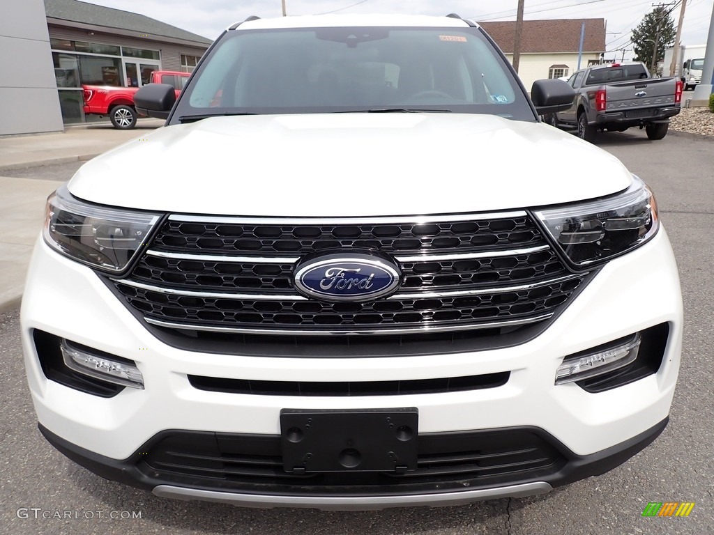 2021 Explorer XLT 4WD - Star White Metallic Tri-Coat / Ebony photo #9