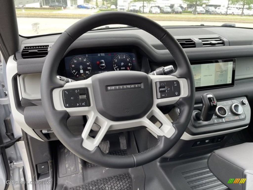 2021 Land Rover Defender 90 First Edition Ebony Steering Wheel Photo #141834898