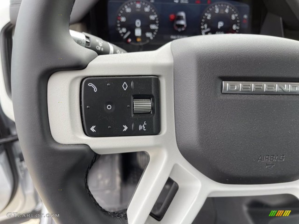 2021 Land Rover Defender 90 First Edition Ebony Steering Wheel Photo #141834916