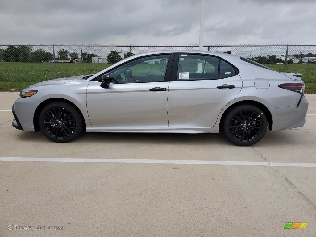 Celestial Silver Metallic 2021 Toyota Camry SE Nightshade Exterior Photo #141835318