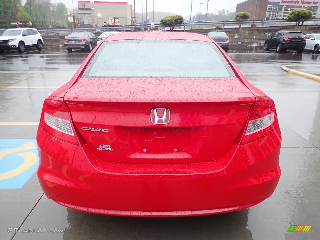 2013 Civic LX Coupe - Rallye Red / Gray photo #3