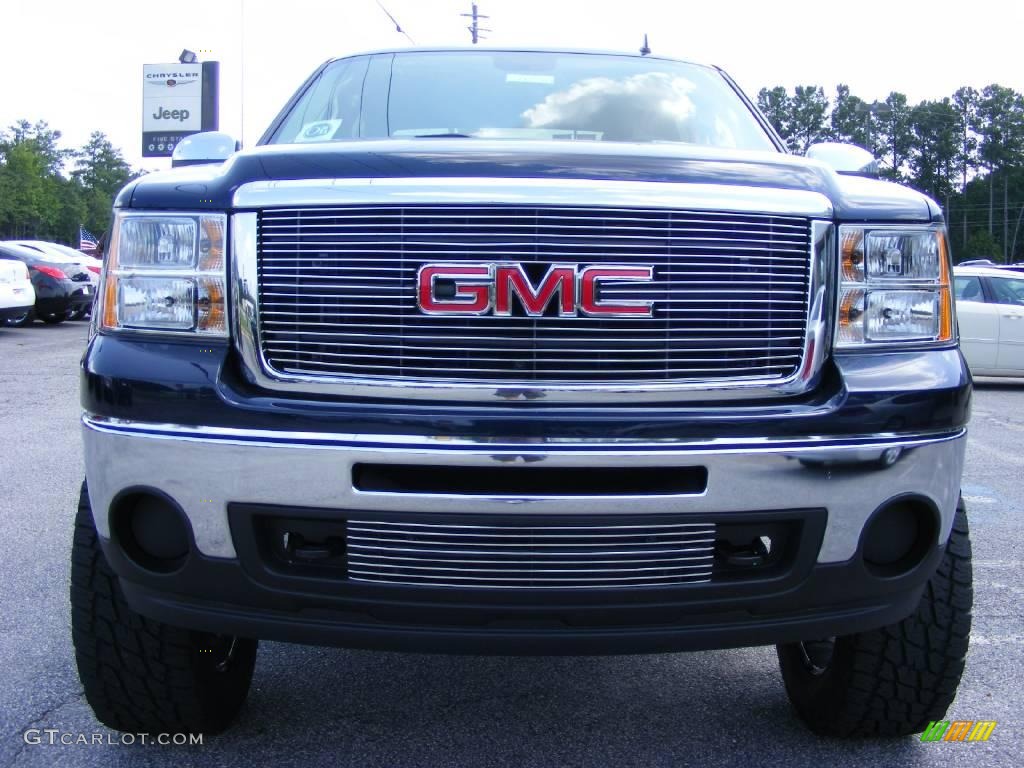 2009 Sierra 1500 SLE Crew Cab 4x4 - Onyx Black / Dark Titanium photo #3