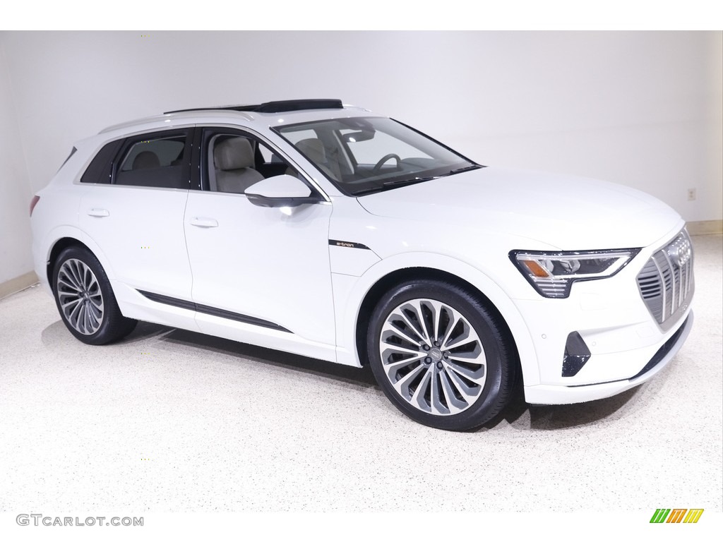 Glacier White Metallic 2019 Audi e-tron Prestige quattro Exterior Photo #141837004