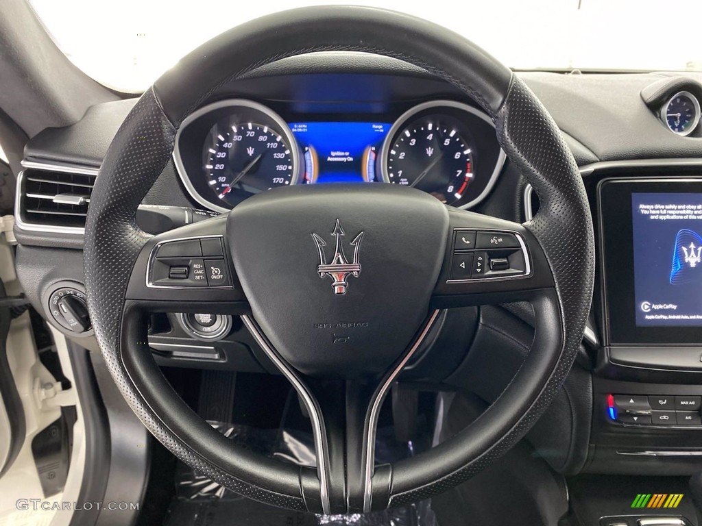 2018 Maserati Ghibli Standard Ghibli Model Nero Steering Wheel Photo #141838210