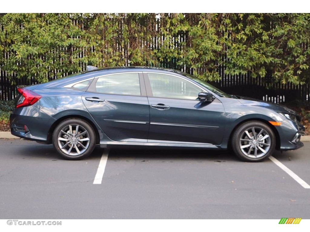 Cosmic Blue Metallic 2021 Honda Civic EX Sedan Exterior Photo #141839155