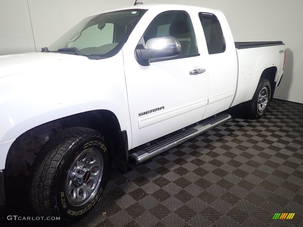 2010 Sierra 1500 SL Extended Cab 4x4 - Summit White / Dark Titanium photo #9